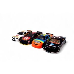 Vintage 1990's Lot of 4 NASCAR 1:24 Die Cast Cars Banks & Collectibles 90s